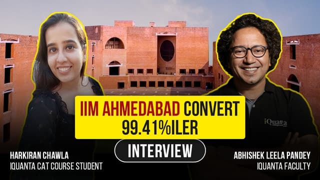 IIM Ahmedabad Convert Harkiran on Switching Careers and Scoring 99.41%ile in CAT #iimahmedabad