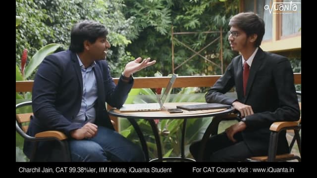 99.38 Percentiler, IIM Indore Convert Charchil Jain visited iQuanta Office for an interivew. 🙂