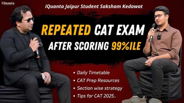 Why did he repeat CAT after scoring 99%ile? | CAT 2024 Topper Interview