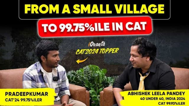 From a Small Village in Andhra to 99.75%ile in CAT 2024 | CAT 2024 Topper Interview