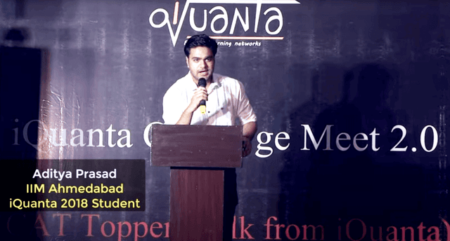CAT 2018 Topper Aditya Prasad 99.54%ler (IIM Ahmedabad convert)